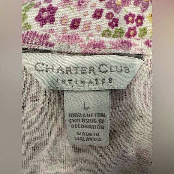 Charter Club Pink, purple and Green Floral Chemise Sleepwear size large - Picture 4 of 4